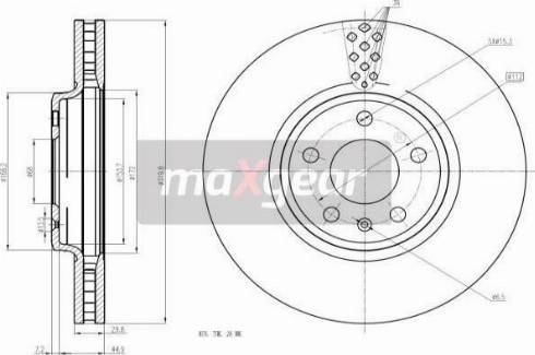 Maxgear 19-2447 - Bremžu diski autospares.lv