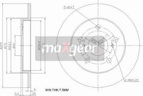 Maxgear 19-2467 - Bremžu diski autospares.lv