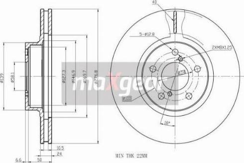 Maxgear 19-2505MAX - Bremžu diski www.autospares.lv