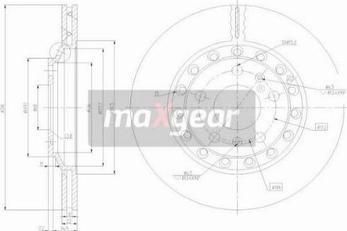 Maxgear 19-2512 - Тормозной диск www.autospares.lv