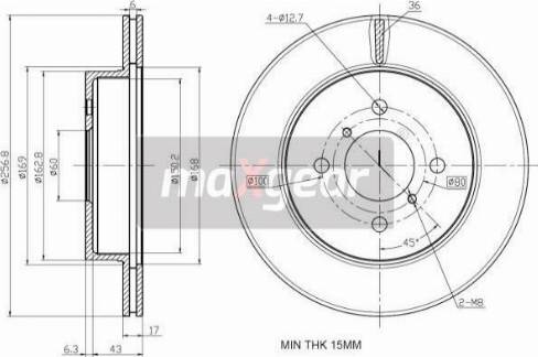 Maxgear 19-2528 - Bremžu diski www.autospares.lv