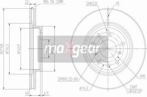 Maxgear 19-2003MAX - Bremžu diski www.autospares.lv