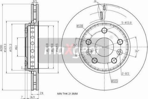 Maxgear 19-2002MAX - Bremžu diski www.autospares.lv