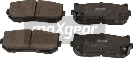 Maxgear 19-2167 - Тормозные колодки, дисковые, комплект www.autospares.lv