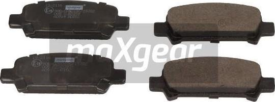 Maxgear 19-2116 - Тормозные колодки, дисковые, комплект www.autospares.lv