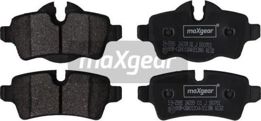 Maxgear 19-2891 - Bremžu uzliku kompl., Disku bremzes autospares.lv