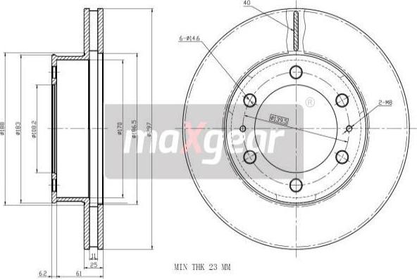 Maxgear 19-2350 - Bremžu diski www.autospares.lv