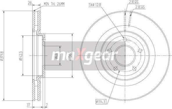 Maxgear 19-2364MAX - Bremžu diski www.autospares.lv