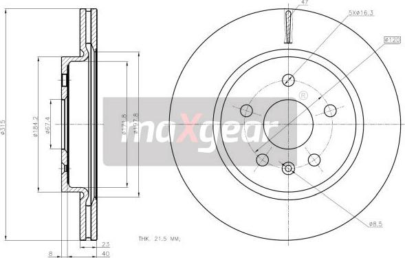 Maxgear 19-2368MAX - Bremžu diski www.autospares.lv