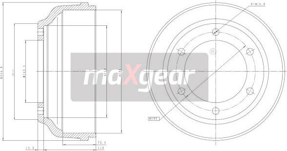 Maxgear 19-2304 - Bremžu trumulis www.autospares.lv