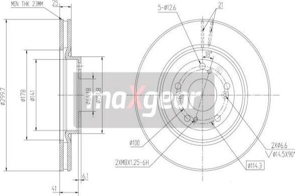 Maxgear 19-2301 - Bremžu diski www.autospares.lv