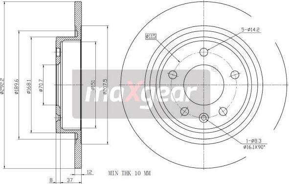 Maxgear 19-2331MAX - Bremžu diski www.autospares.lv