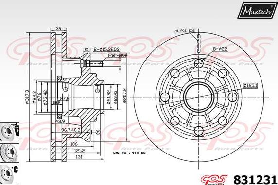 Maxtech 827013 - Bremžu diski www.autospares.lv