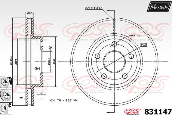 Maxtech 811216 - Bremžu diski autospares.lv