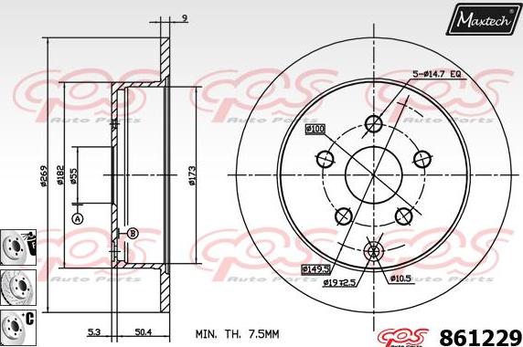 Maxtech 6258005 - Bremžu suports autospares.lv