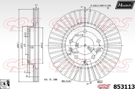 Maxtech 6252000 - Тормозной суппорт www.autospares.lv