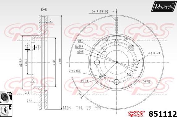 Maxtech 6273501 - Bremžu suports www.autospares.lv