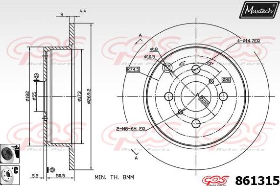 Maxtech 6272001 - Тормозной суппорт www.autospares.lv