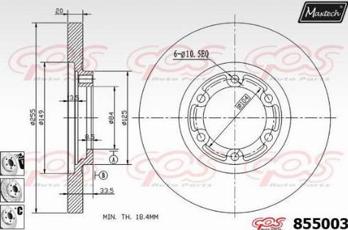 Quinton Hazell BDC3535 - Bremžu diski www.autospares.lv