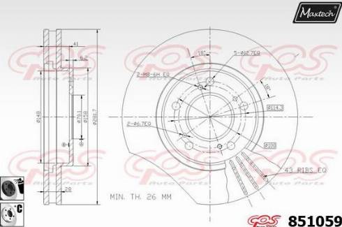 Maxtech 851059.6060 - Bremžu diski www.autospares.lv