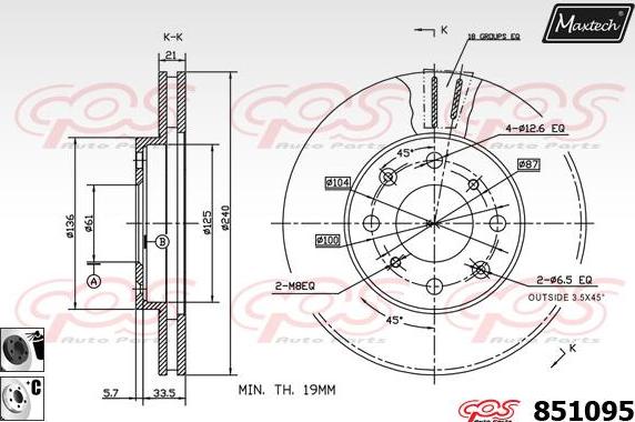 Maxtech 851059 - Bremžu diski www.autospares.lv