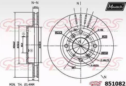 Maxtech 851082.6060 - Bremžu diski www.autospares.lv