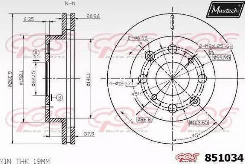 Maxtech 851034.0000 - Bremžu diski autospares.lv