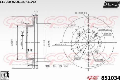 Maxtech 851034.0080 - Bremžu diski autospares.lv