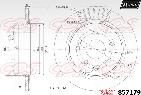 Maxtech 851036 - Bremžu diski www.autospares.lv