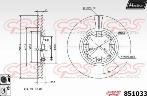 Maxtech 851033.6060 - Bremžu diski autospares.lv