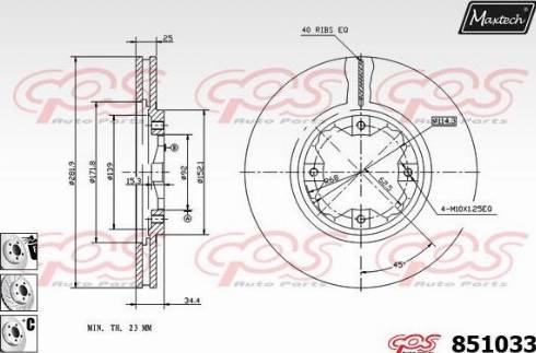 Maxtech 851033.6880 - Bremžu diski autospares.lv