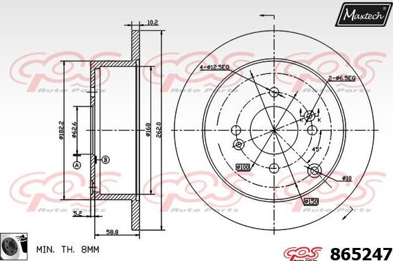 Maxtech 851033 - Bremžu diski autospares.lv