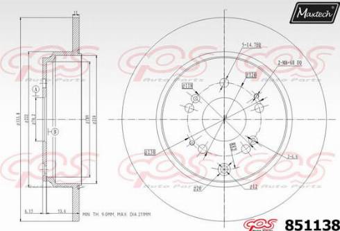 Maxtech 851138.0000 - Bremžu diski www.autospares.lv