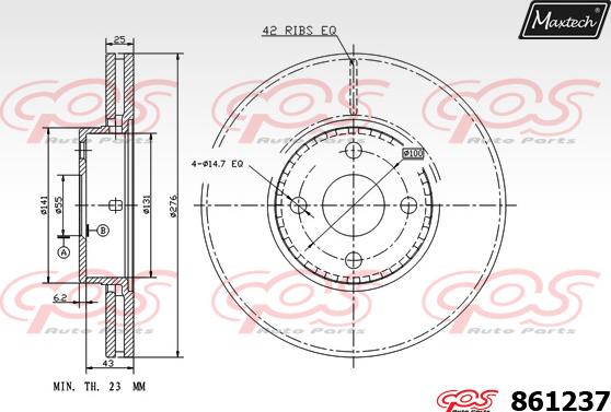 Maxtech 851138 - Bremžu diski www.autospares.lv