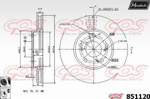 Maxtech 851120.6060 - Bremžu diski www.autospares.lv