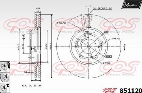 Maxtech 851120.6880 - Bremžu diski www.autospares.lv