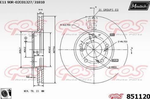 Maxtech 851120.0060 - Bremžu diski www.autospares.lv