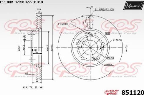 Maxtech 851120.0000 - Bremžu diski www.autospares.lv