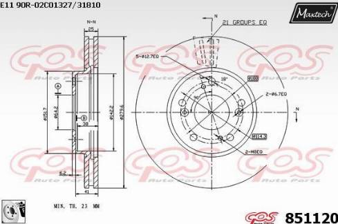 Maxtech 851120.0080 - Bremžu diski www.autospares.lv