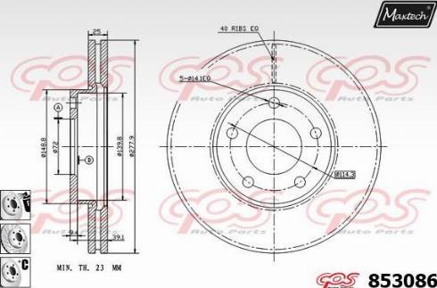 Maxtech 853086.6880 - Bremžu diski www.autospares.lv