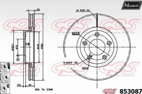 Maxtech 853087.6880 - Bremžu diski www.autospares.lv