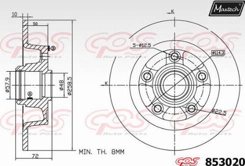 Maxtech 853020.0000 - Bremžu diski www.autospares.lv