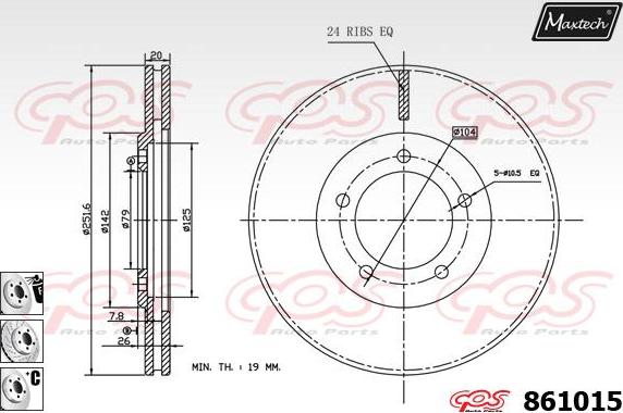 Maxtech 853020 - Bremžu diski www.autospares.lv