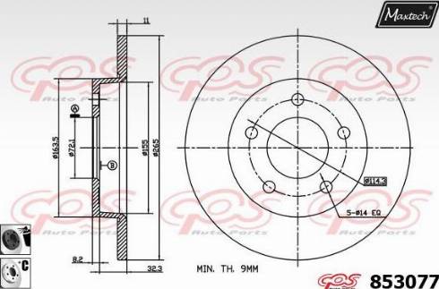 Maxtech 853077.6060 - Bremžu diski autospares.lv