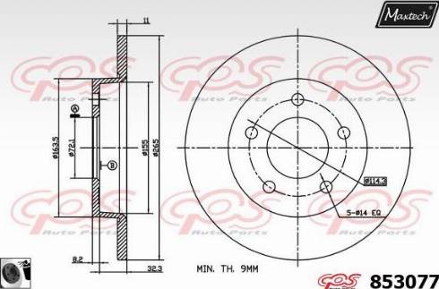 Maxtech 853077.0060 - Bremžu diski autospares.lv