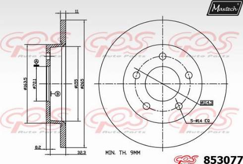 Maxtech 853077.0000 - Brake Disc www.autospares.lv