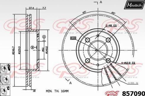 Maxtech 857090.6880 - Bremžu diski www.autospares.lv