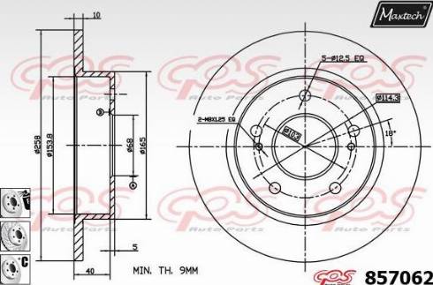 Maxtech 857062.6980 - Bremžu diski www.autospares.lv