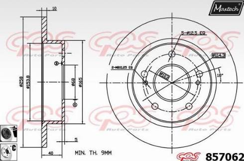 Maxtech 857062.6060 - Bremžu diski www.autospares.lv