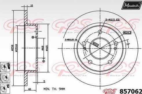 Maxtech 857062.6880 - Bremžu diski www.autospares.lv